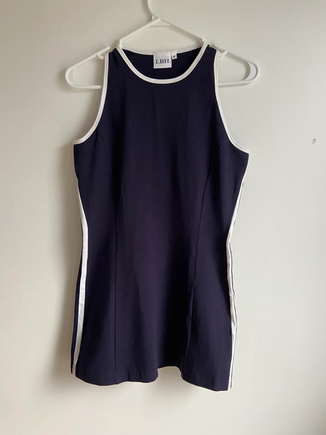 LBH Navy Blue Racerback Dress with White Trim - Size P - photo 2