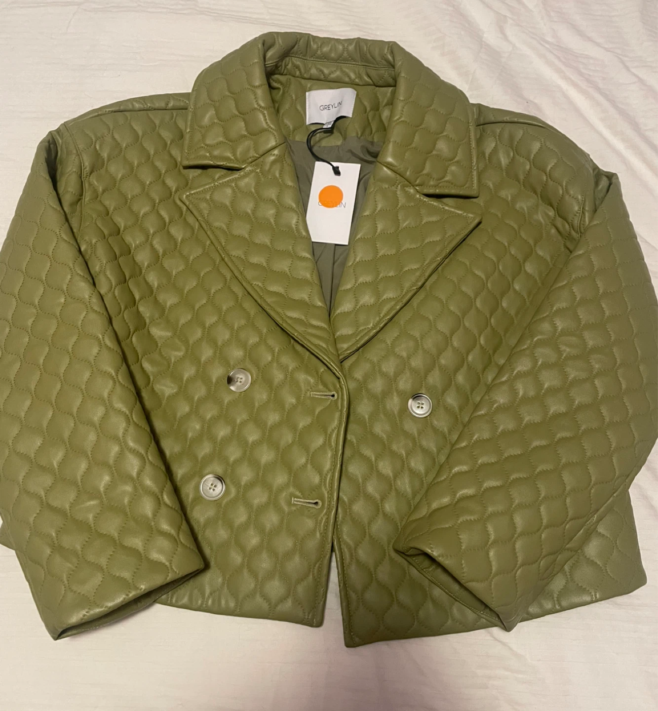 GREYLIN Quilted Jacket - Olive Green, Size S - photo 2