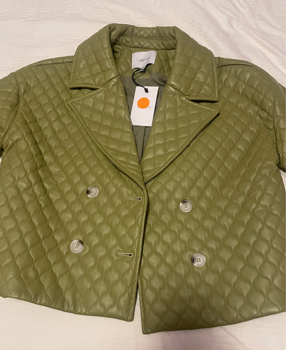 GREYLIN Quilted Jacket - Olive Green, Size S