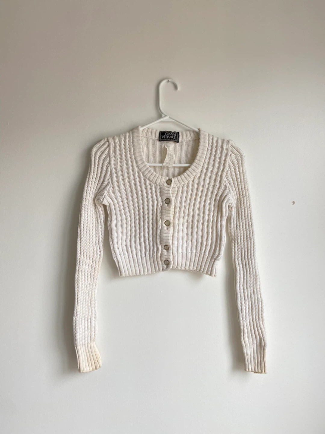 Gianni Versace Cotton Cropped Cardigan