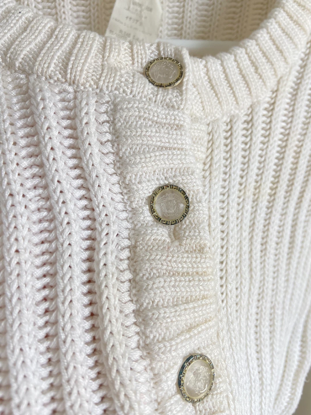 Gianni Versace Cotton Cropped Cardigan - photo 3