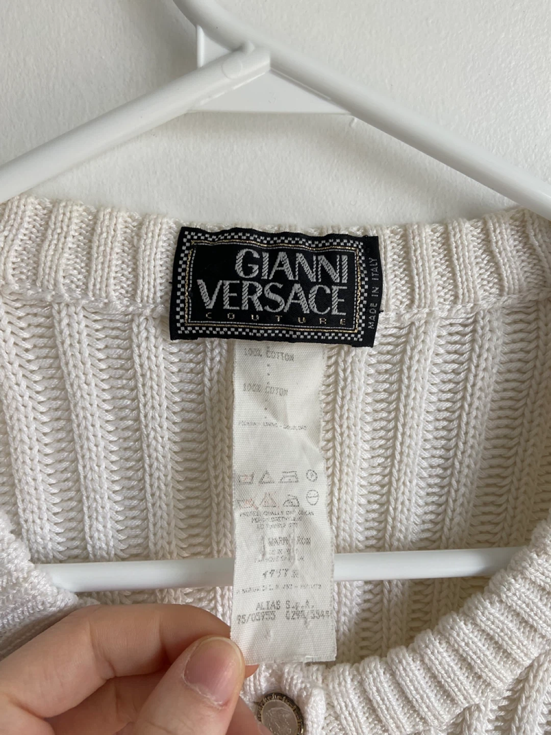 Gianni Versace Cotton Cropped Cardigan - photo 4