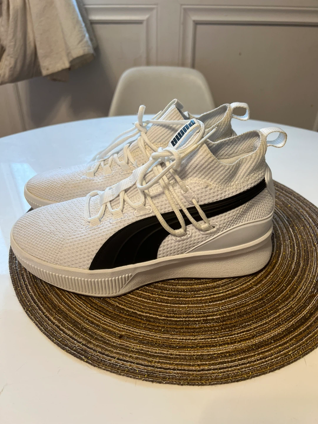 Puma White High-Top Sneakers
