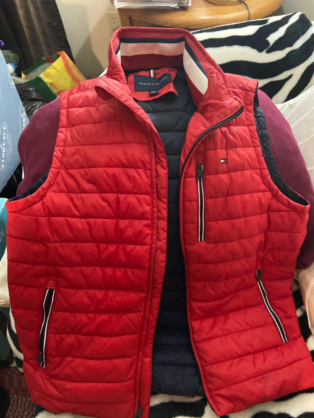 Tommy Hilfiger Puffer Vest Red Size XS