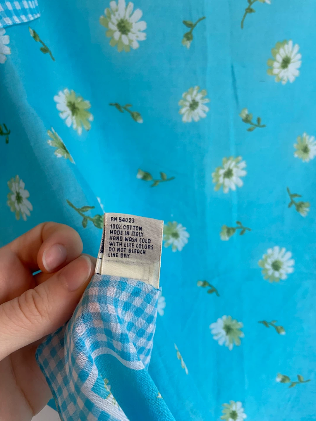 GAP Vintage Blue Daisy Print Bandana Scarf - photo 5
