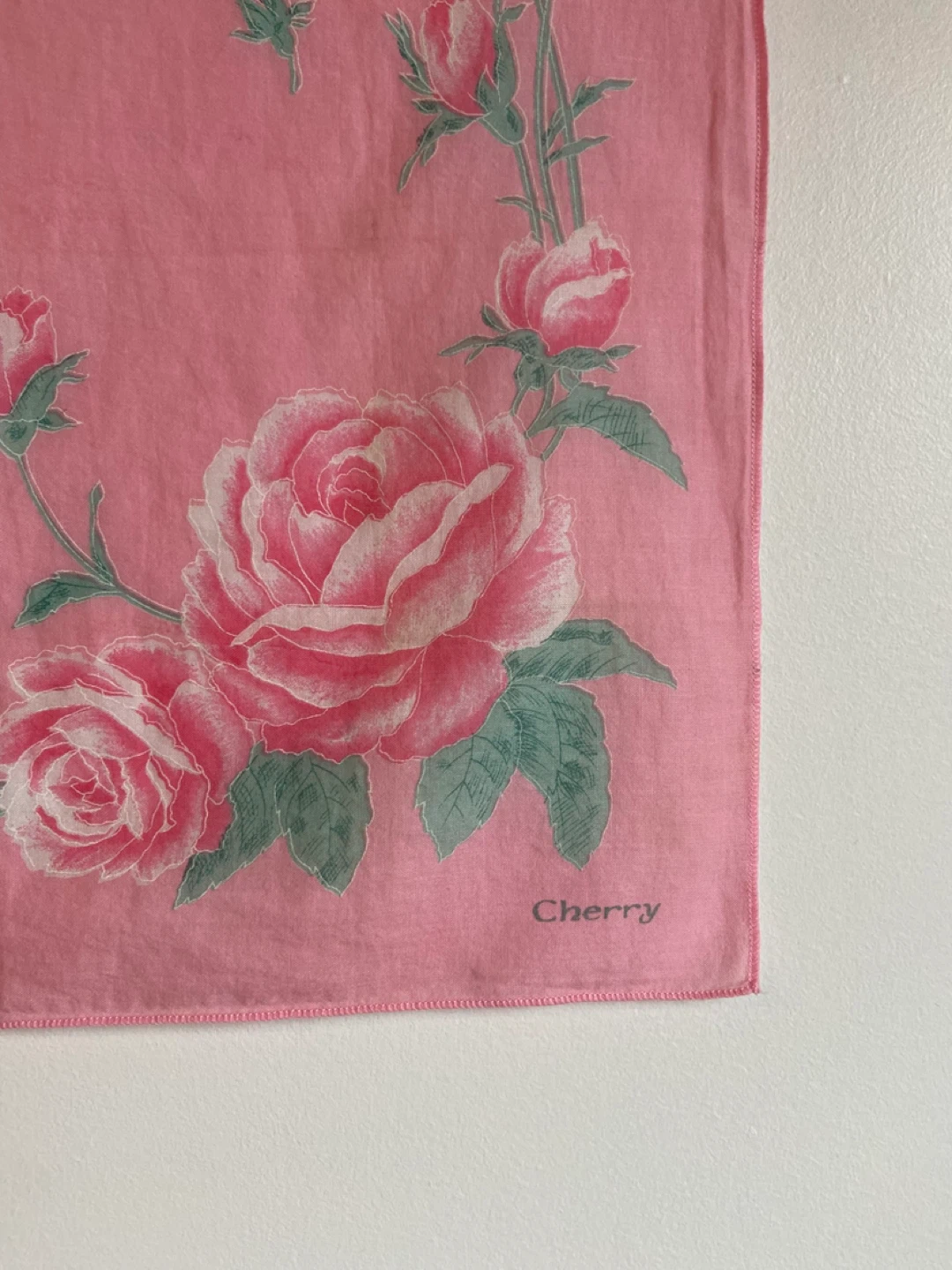Vintage Pink Rose Print Bandana - photo 3