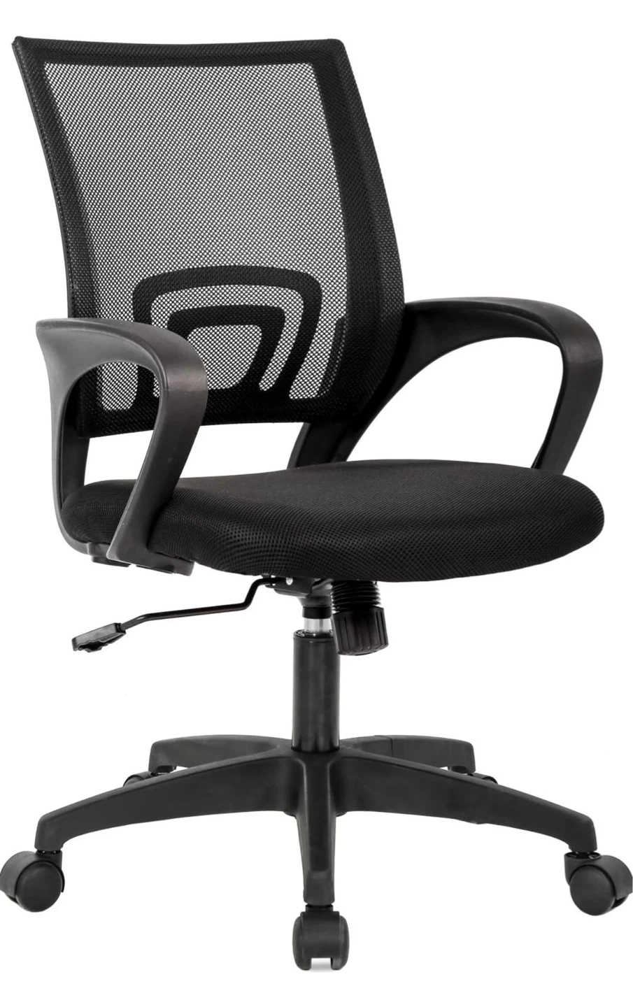 Black Mesh Office Chair with Lumbar Support