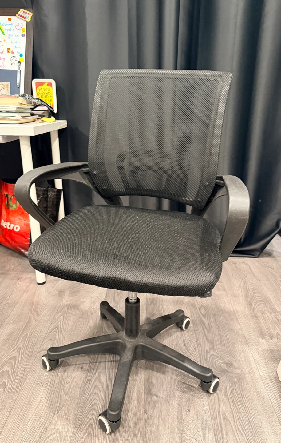 Black Mesh Office Chair with Lumbar Support - photo 4