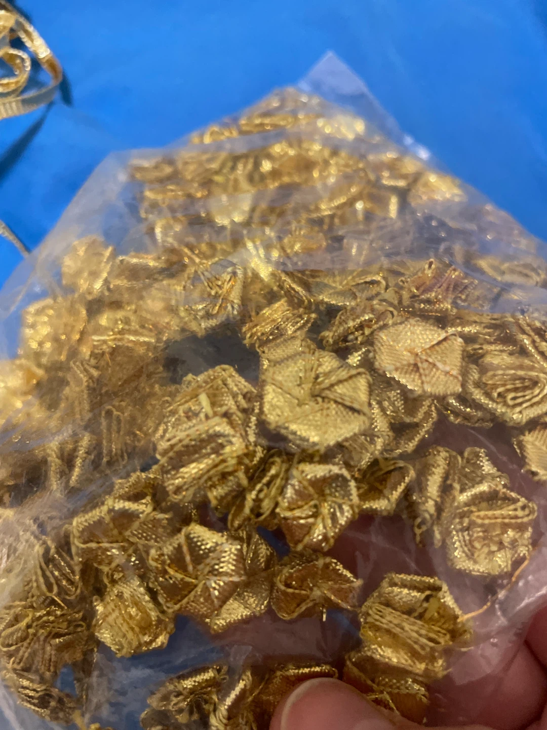 Gold Ribbon and Embellishments Lot - photo 2