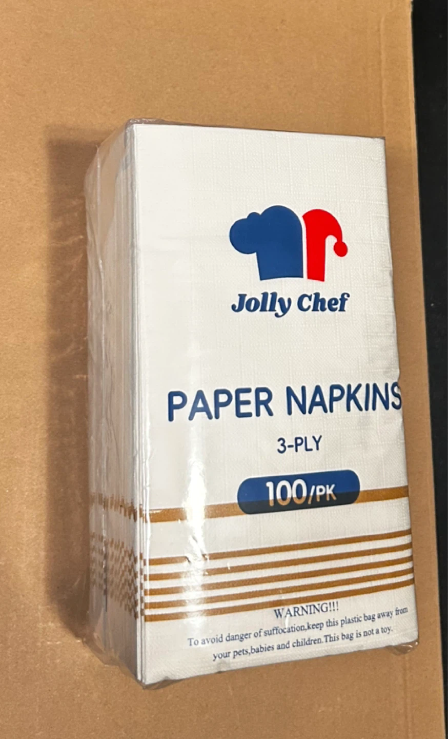 Paper Napkins - 3-Ply, 100 Count