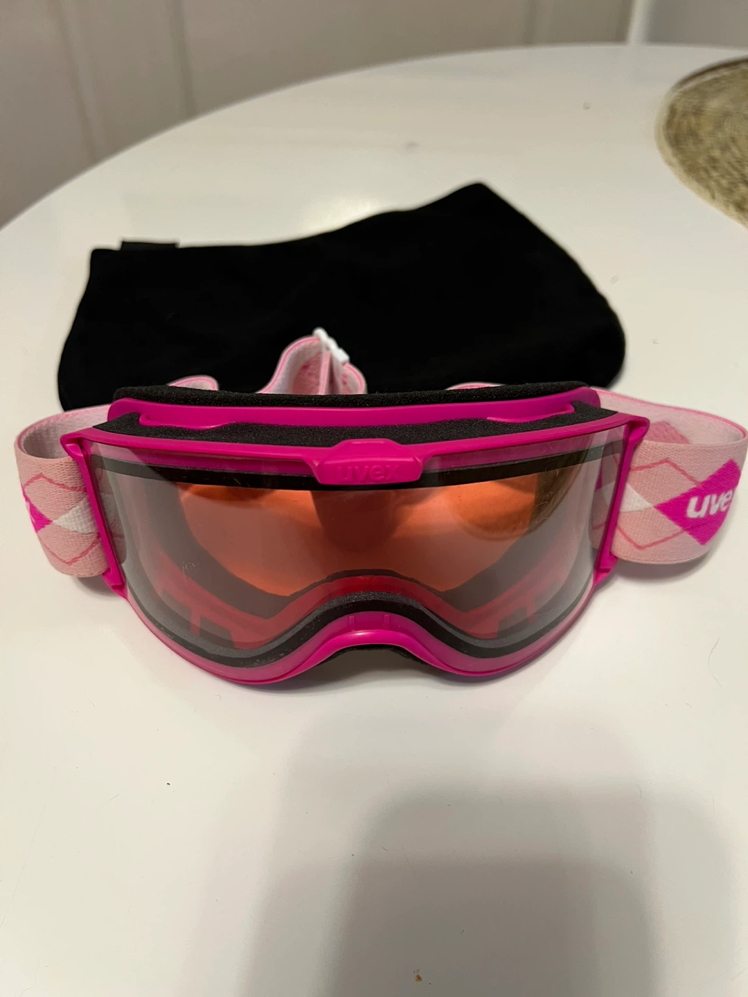 Uvex Pink Ski Goggles with Pouch