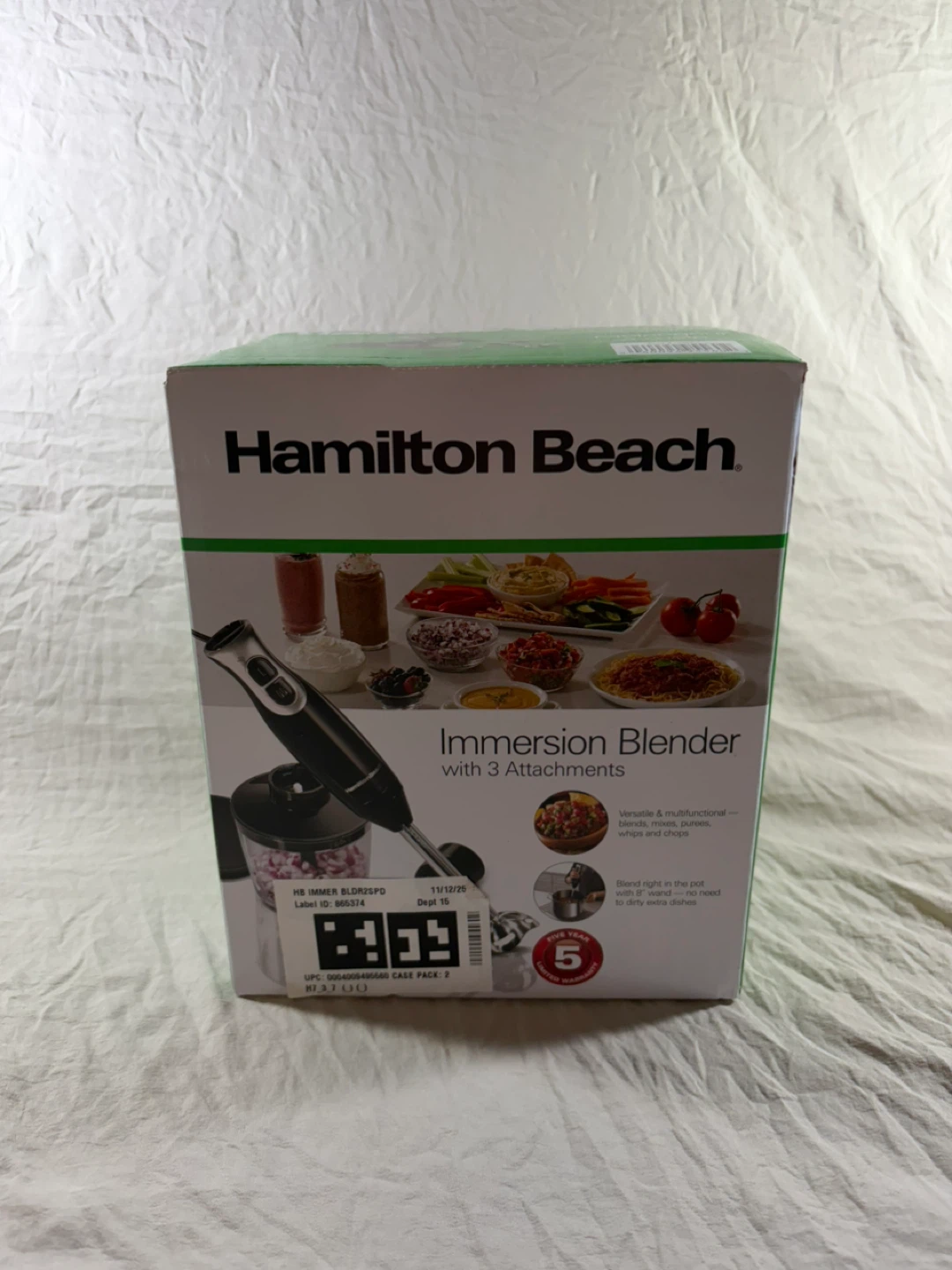 Hamilton Beach Immersion Blender with 3 Attachments