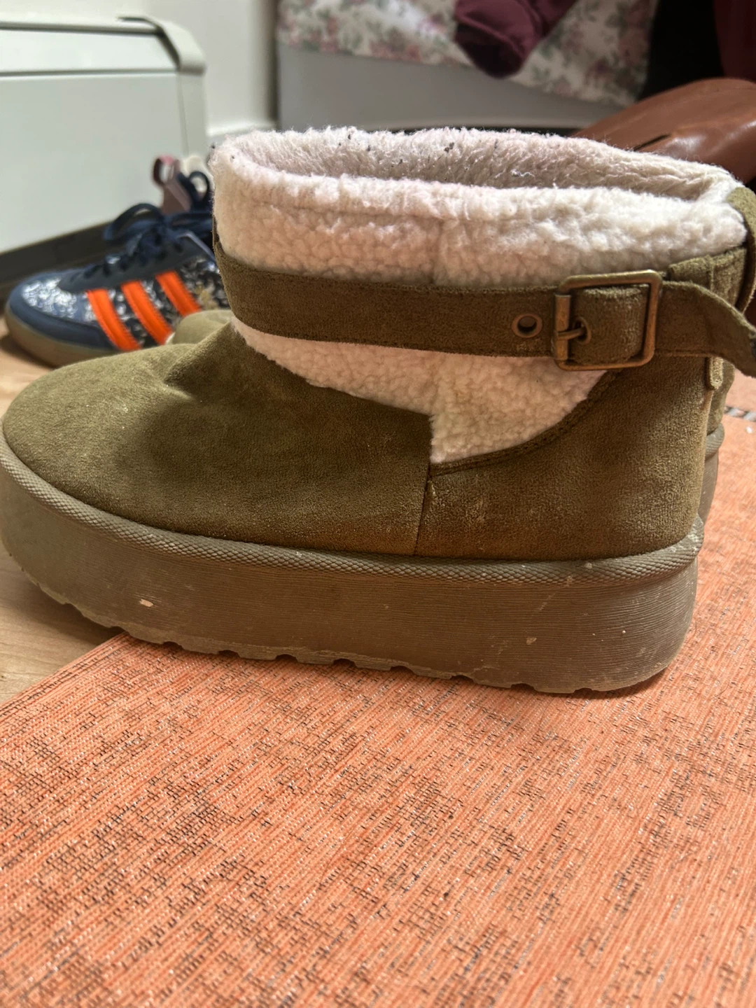 Suede and Sherpa Winter Boots