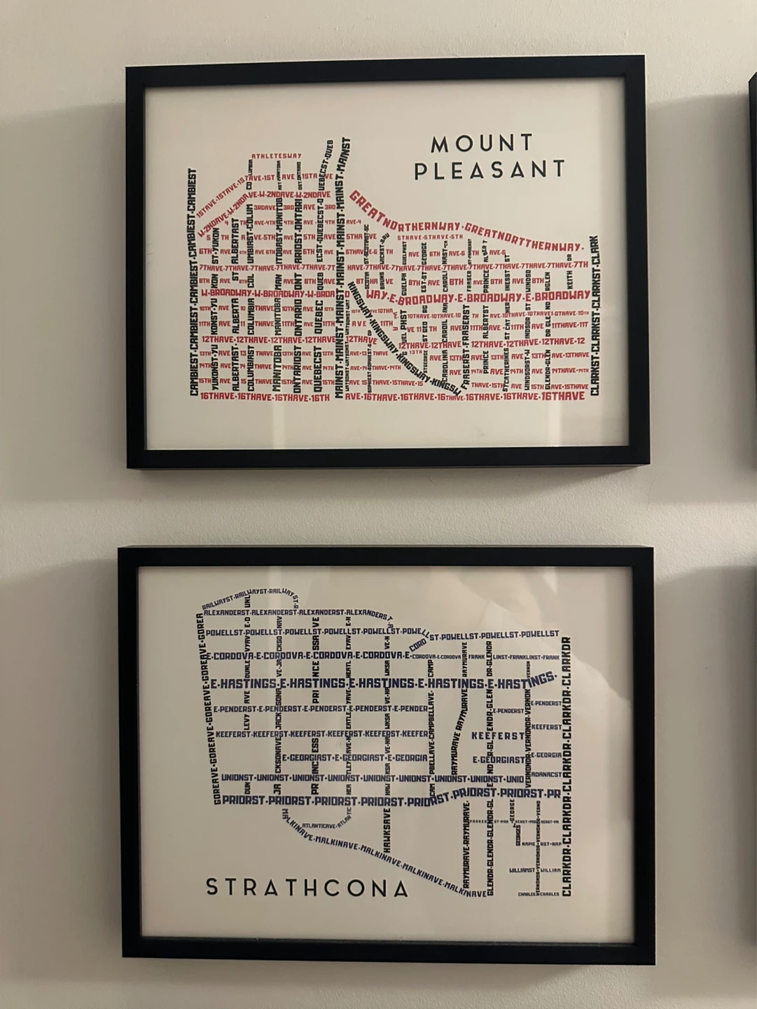 Vancouver Neighbourhood Map Art Prints (Set of 6) - photo 2