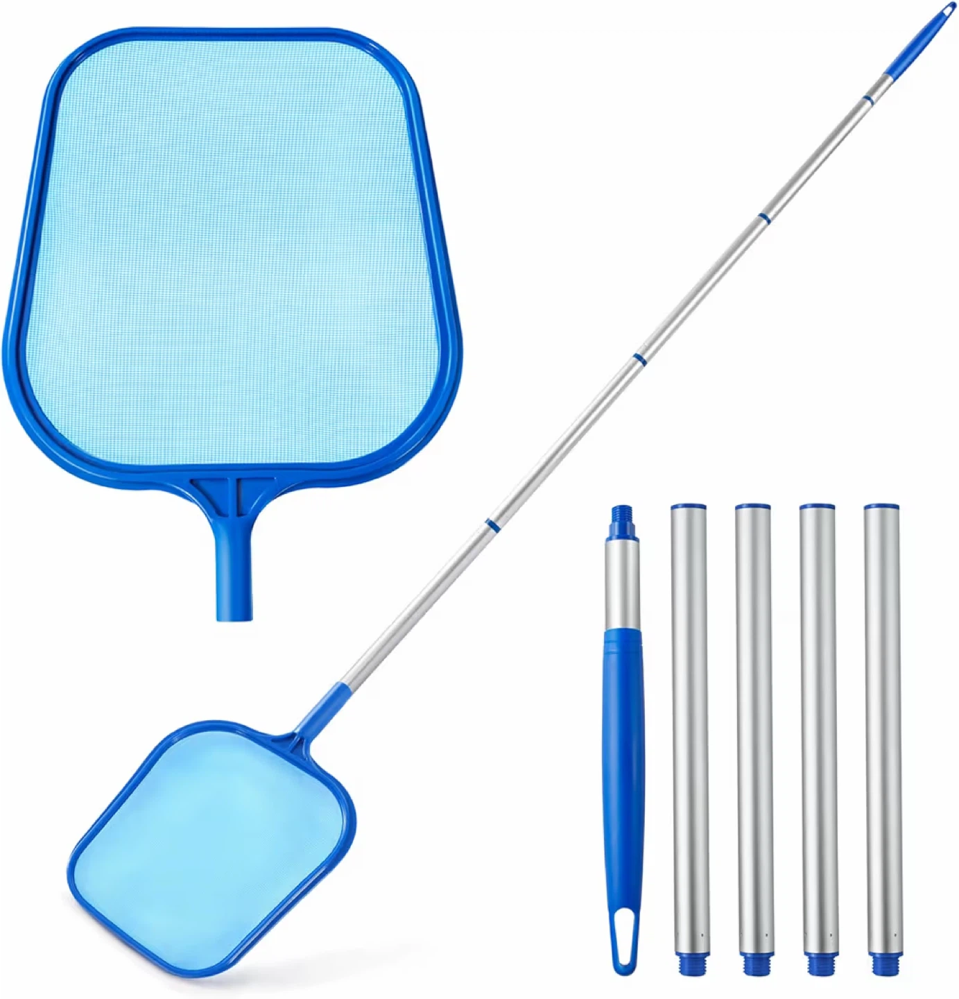 Pool Skimmer Net with Telescopic Pole