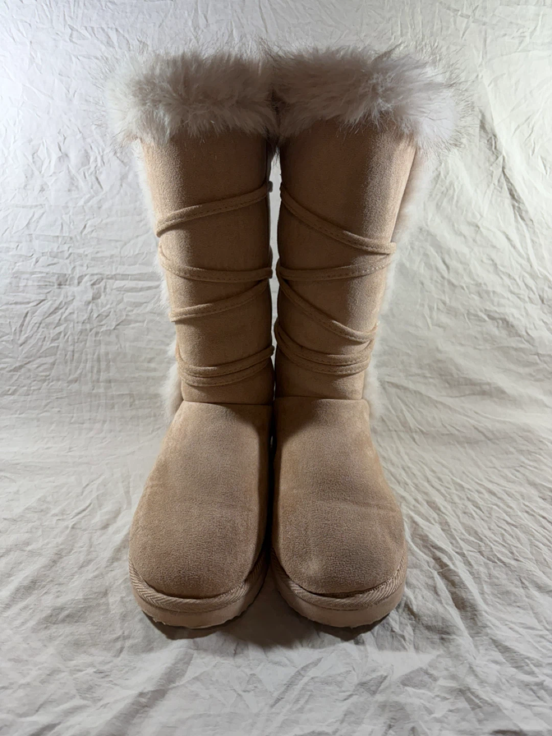 Mooloola Tan Suede Fur Lined Boots