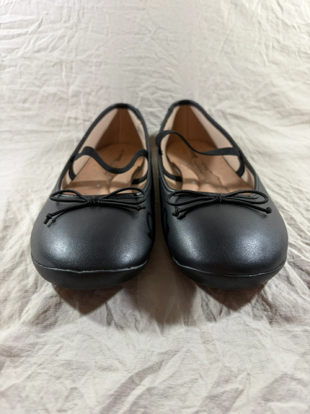 George Black Ballet Flats with Bows - Size 7 - photo 2