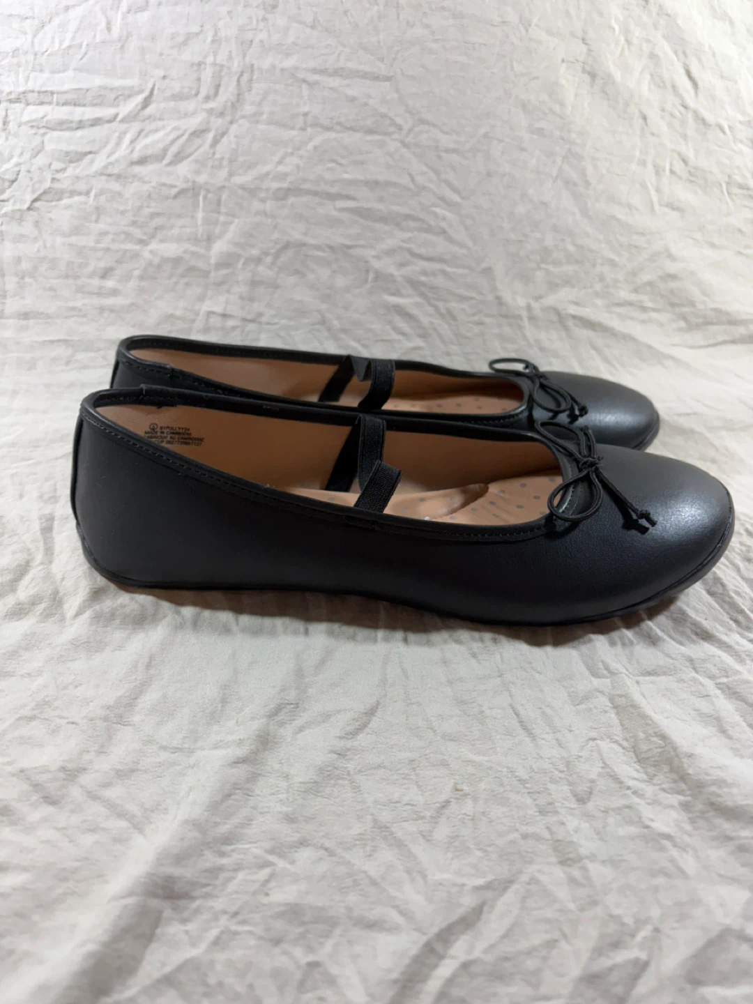 George Black Ballet Flats with Bows - Size 7 - photo 4