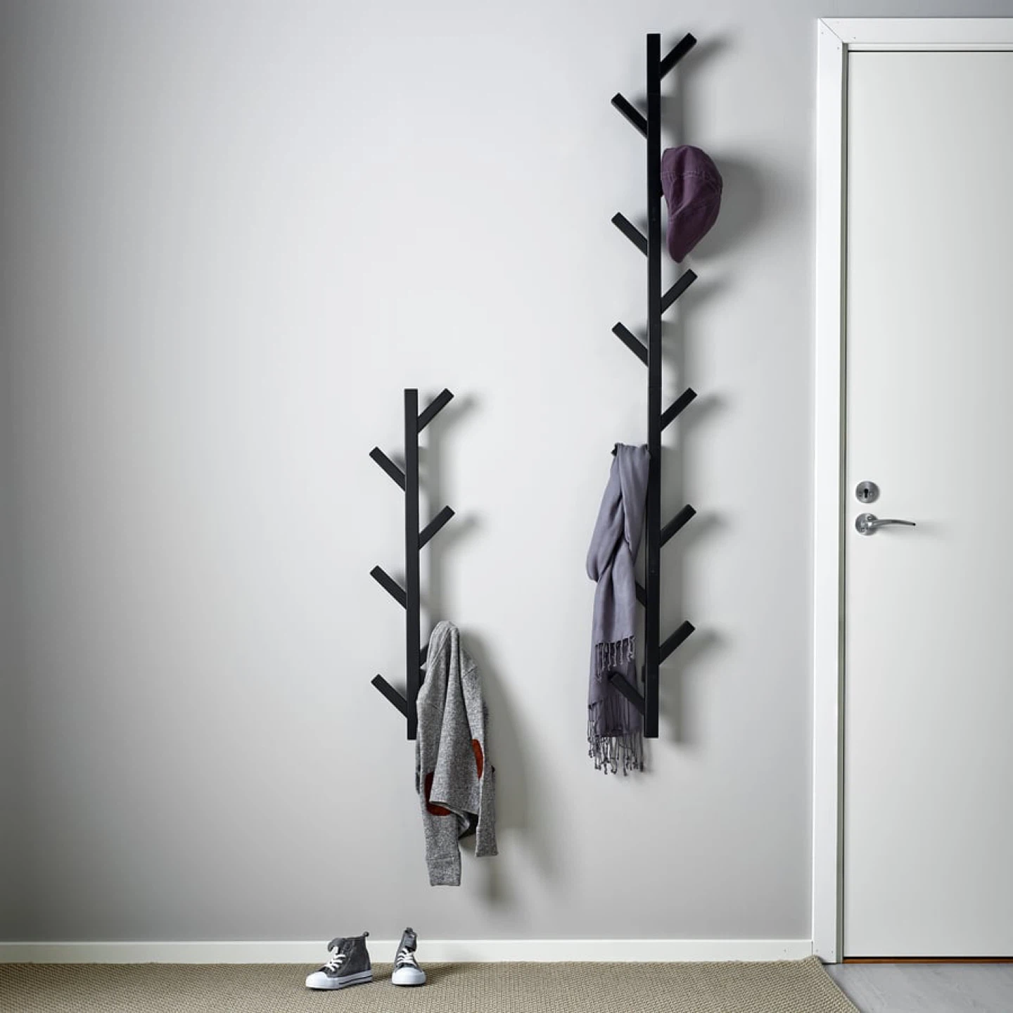 Black Wall Mounted Coat Rack - photo 2
