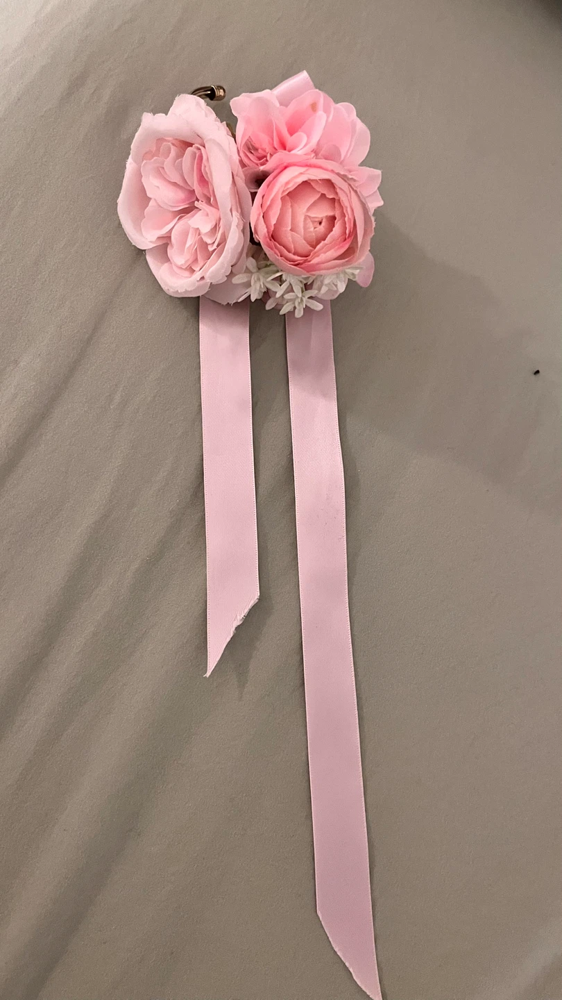 Pink Flower Corsage with Ribbons - photo 3