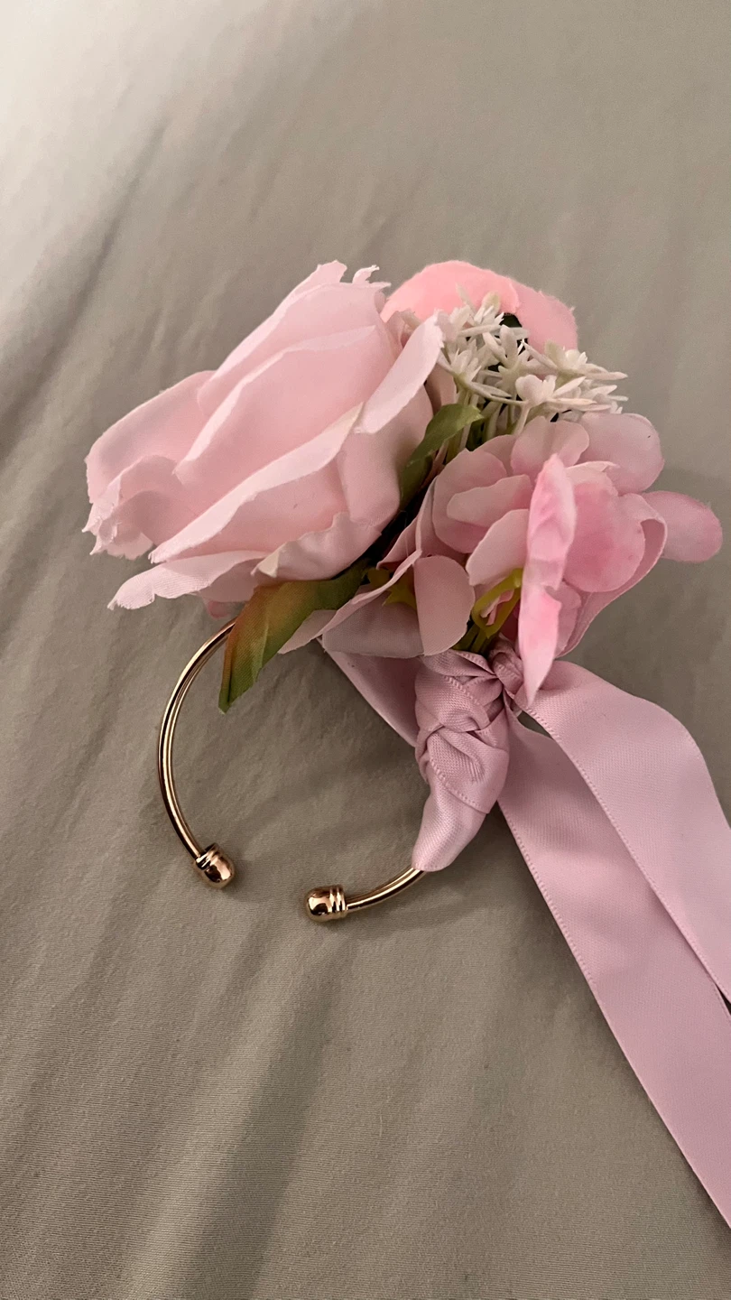 Pink Flower Corsage with Ribbons - photo 2