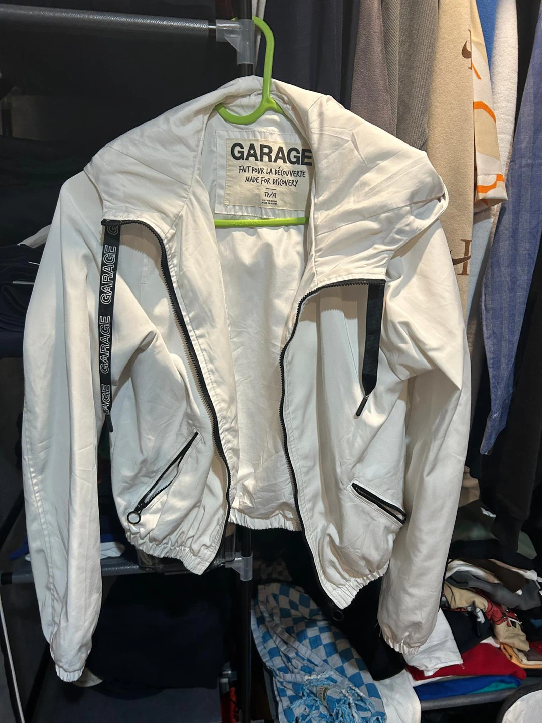 Garage White Hooded Jacket