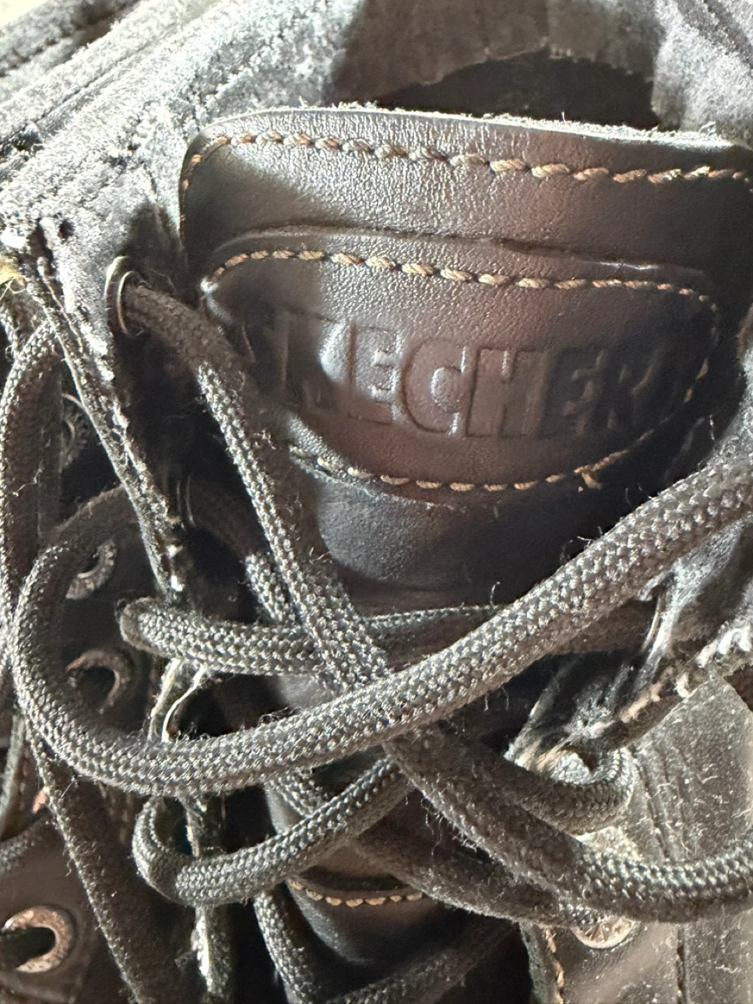 Skechers Women's Black Leather Lace-Up Heeled Boots Size 6 - photo 2