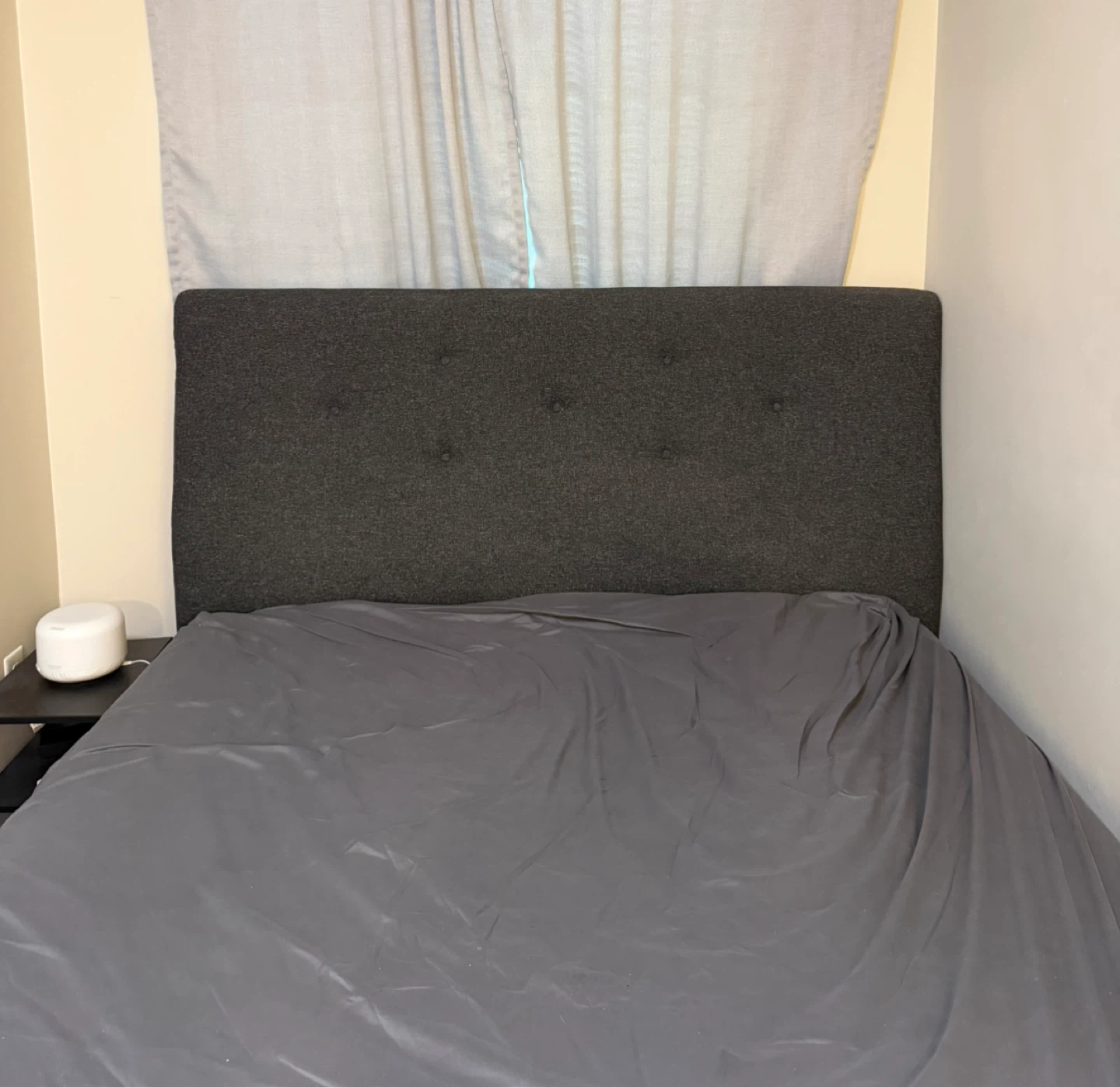 Queen Bed Frame with Tufted Headboard + Mattress from Ikea - photo 2