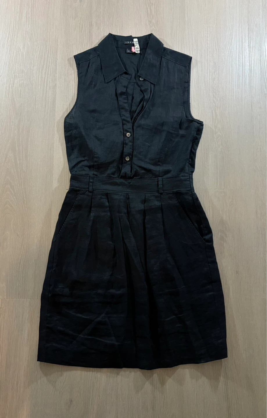 Black sleeveless shirtdress - photo 2