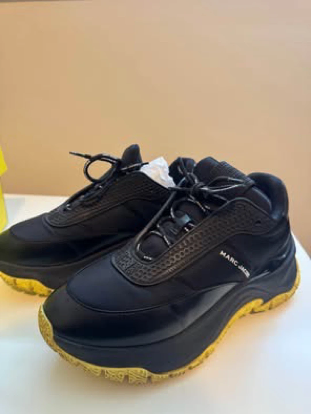 Marc Jacobs Black & Yellow Chunky Sneakers