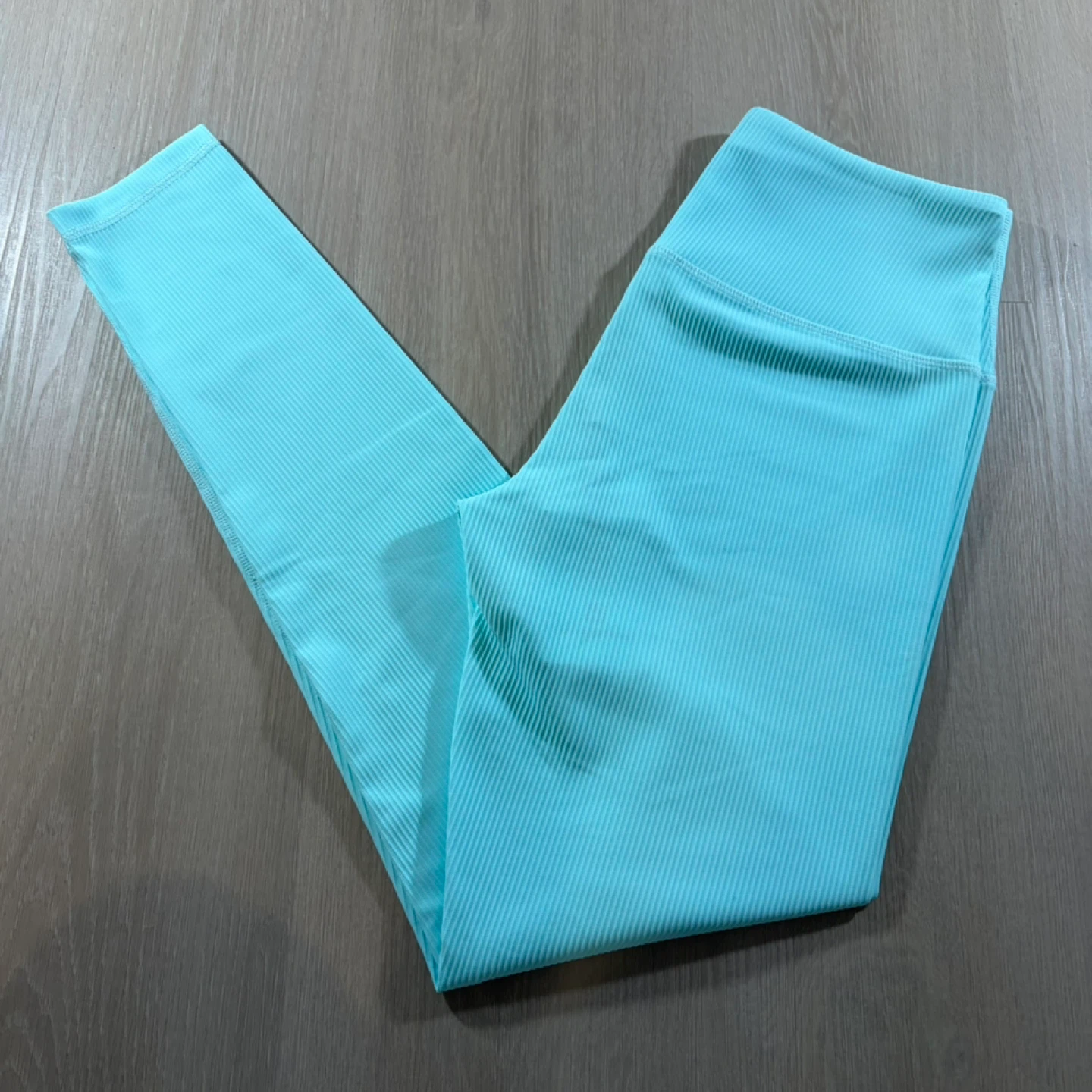 Basic by Elevate Ribbed Leggings - Sky Blue, Size M - photo 3