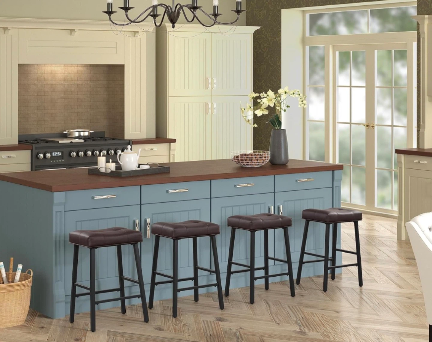 KAIRUITUCH Counter Height Bar Stools - Set of 2 - photo 5