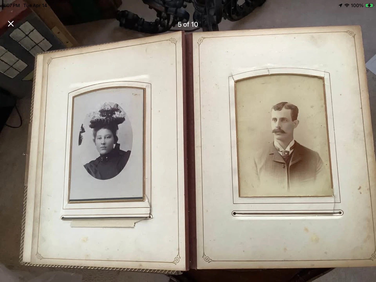 Antique Floral Embossed Leather Photograph Album 🐞 - photo 4