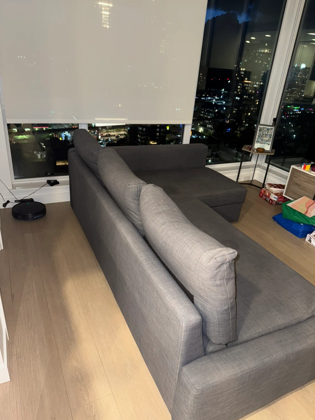 Grey Sectional Sofa with Storage - photo 3