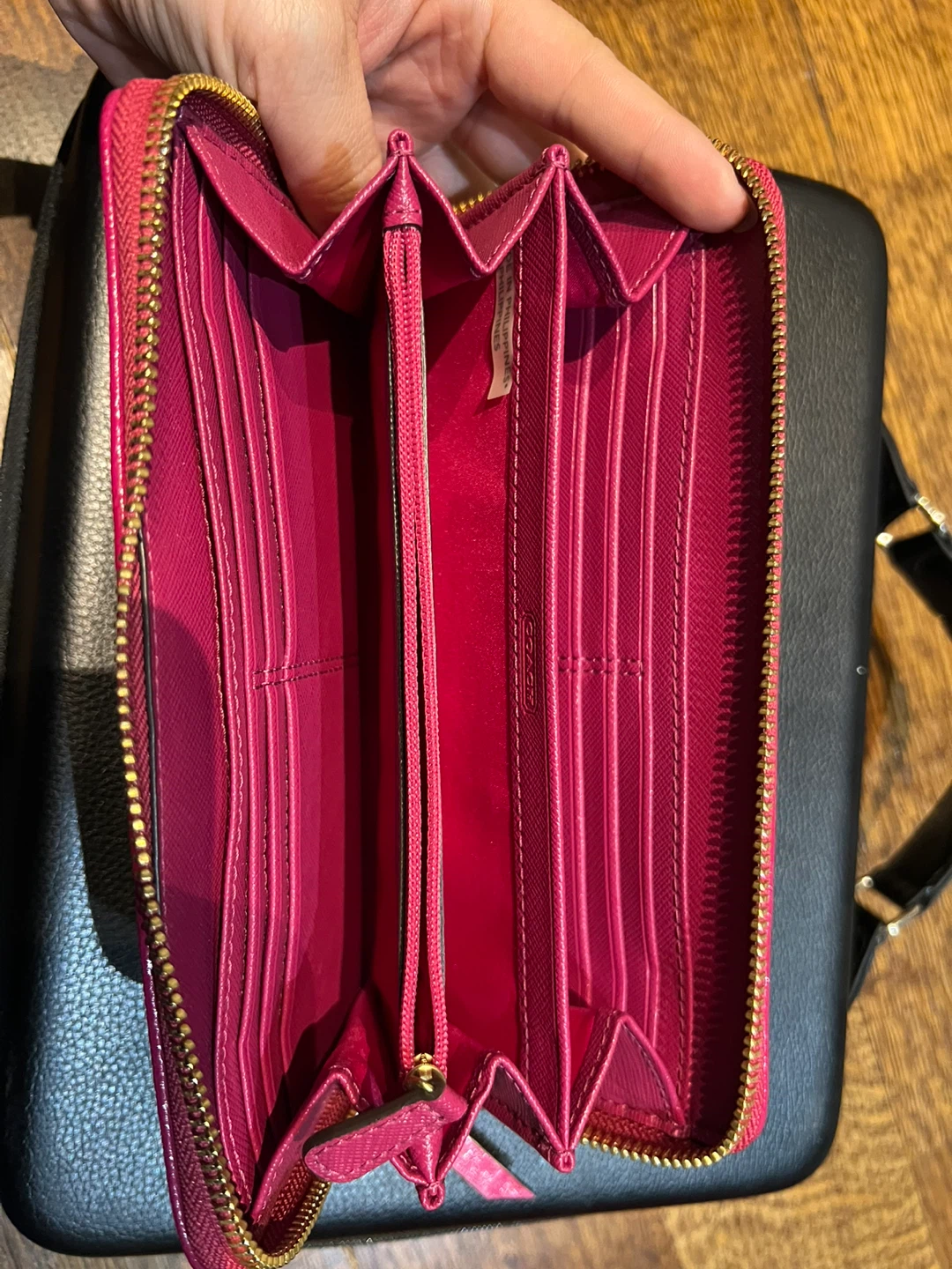 Coach Signature Zip Around Wallet - Pink/Brown - photo 4