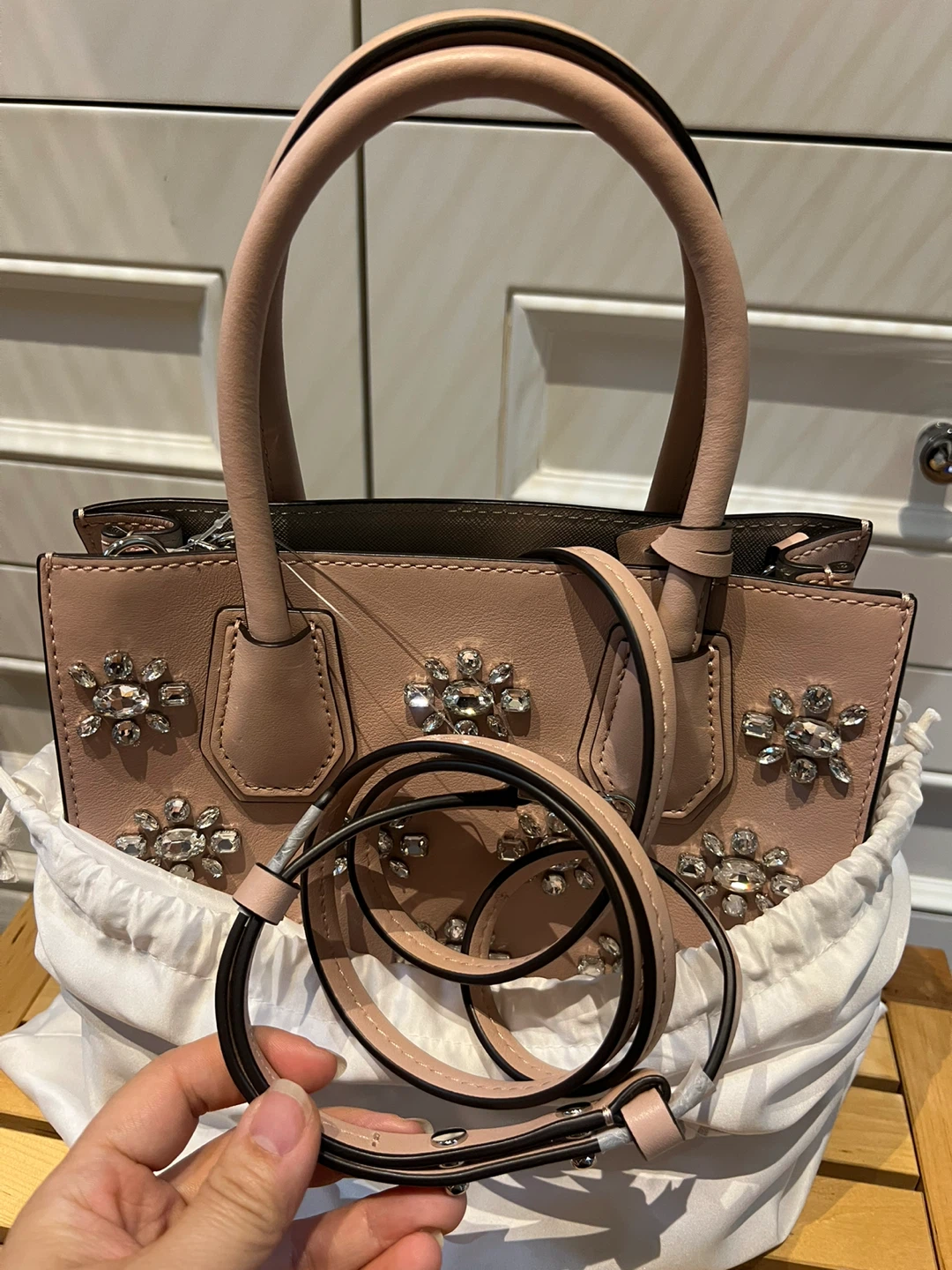 Michael Kors Pink Studded Leather Handbag - photo 4