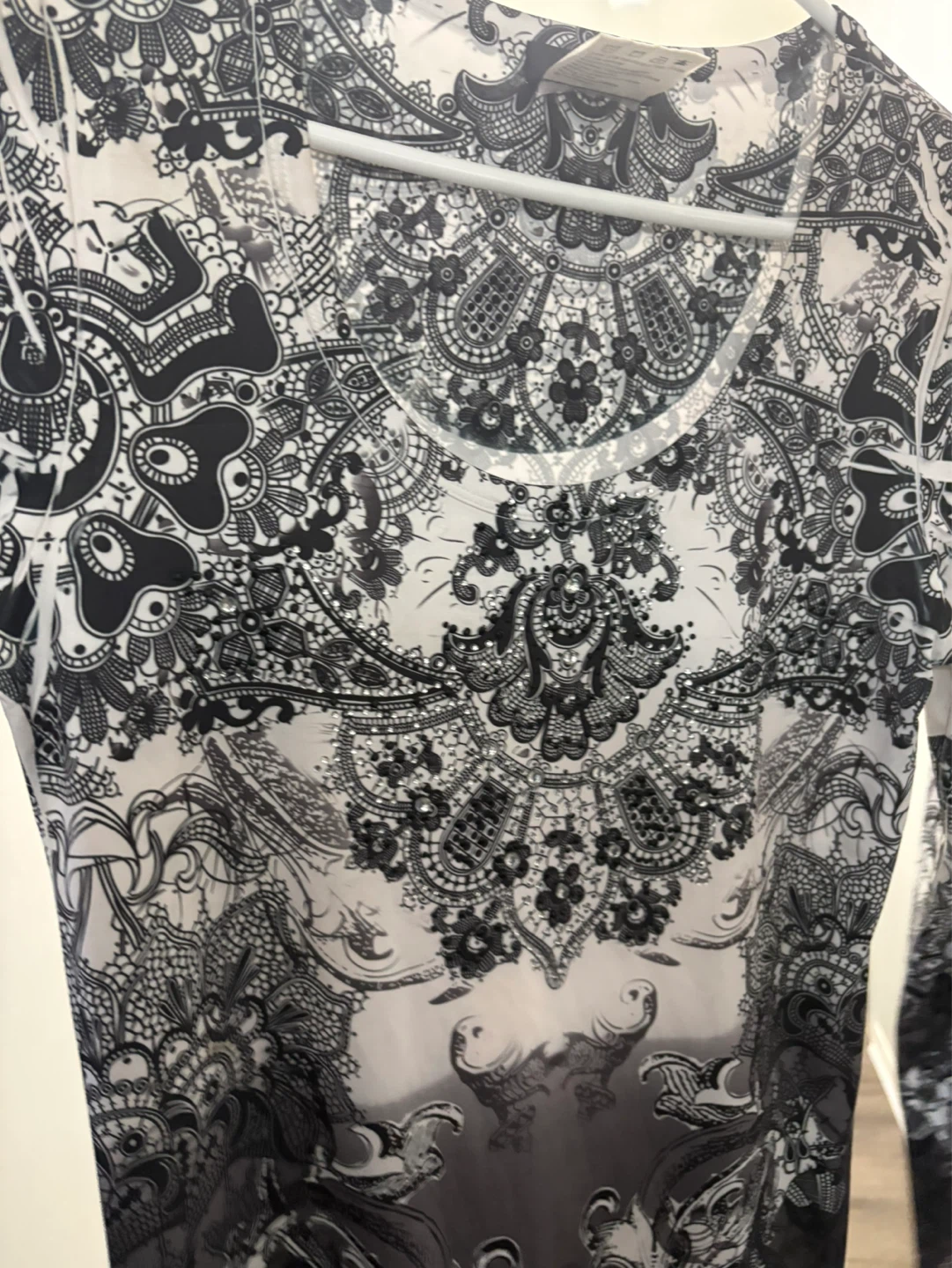 Long Sleeve shirt black/white - photo 4