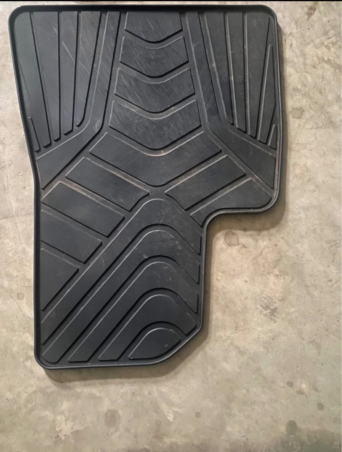 Set of 3 Black Rubber Car Floor Mats
