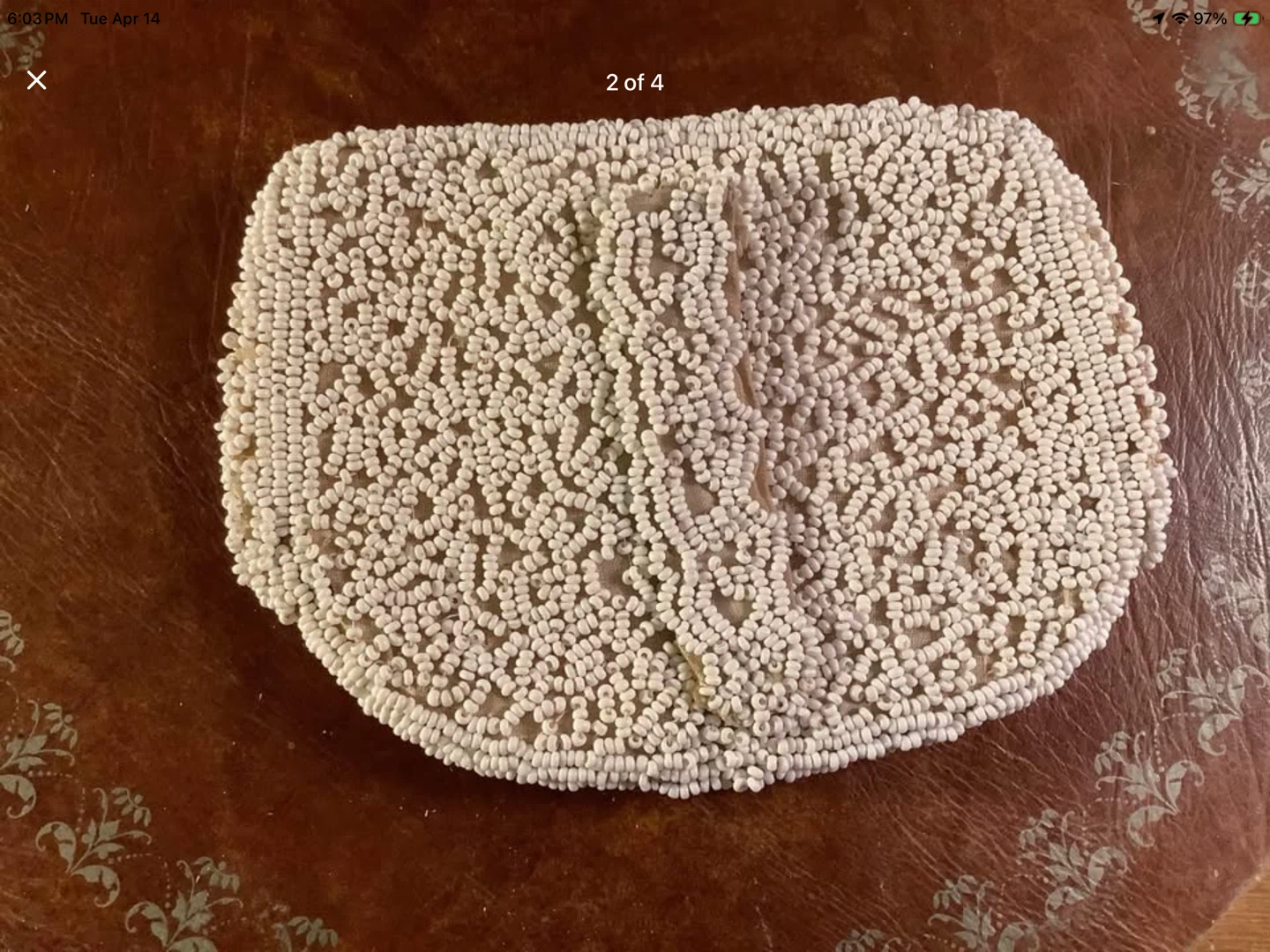 Art Deco Embroidered Beaded Pochette/Finger Clutch 🐞 - photo 2