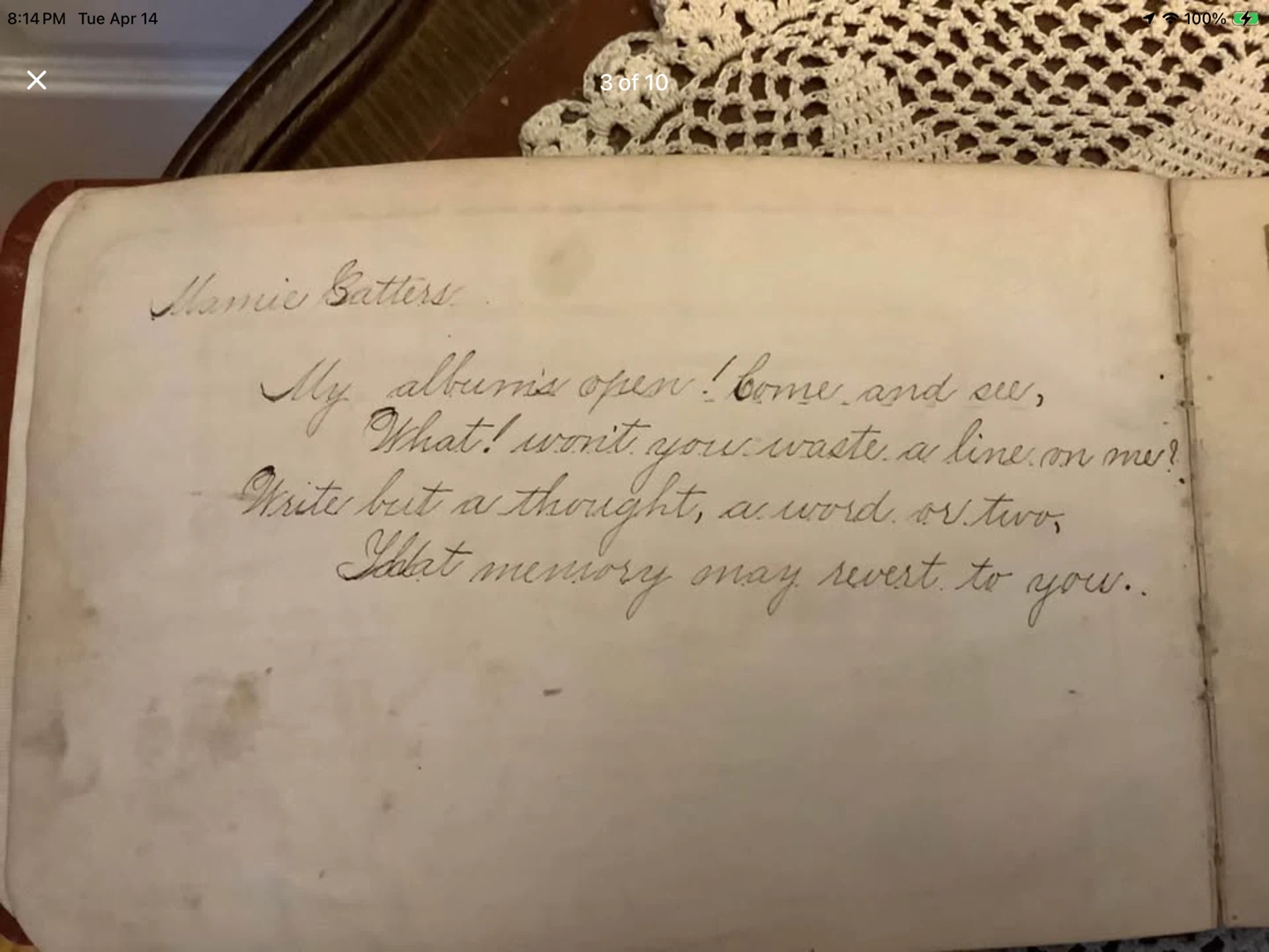Victorian/Antique 1800’s Paragon Autograph Album 🐞 - photo 3