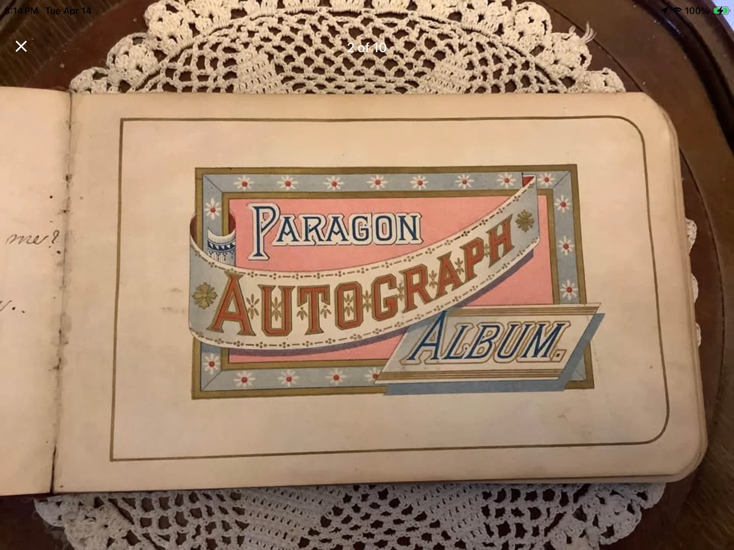 Victorian/Antique 1800’s Paragon Autograph Album 🐞 - photo 2