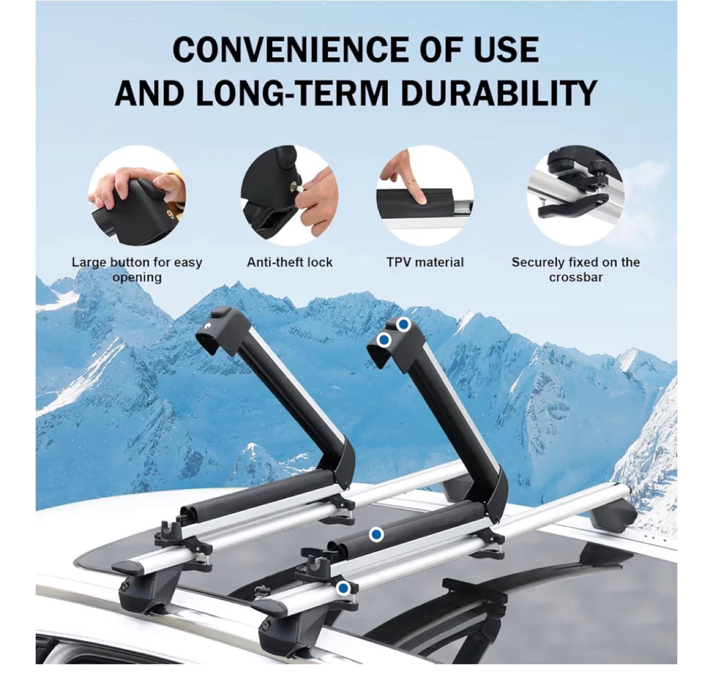 Ski Snowboard Roof Rack Carrier - photo 5