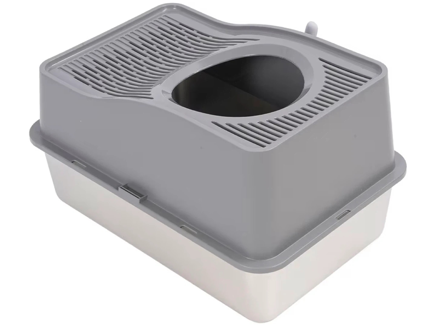 Grey & White Litter Box with Scoop - photo 4