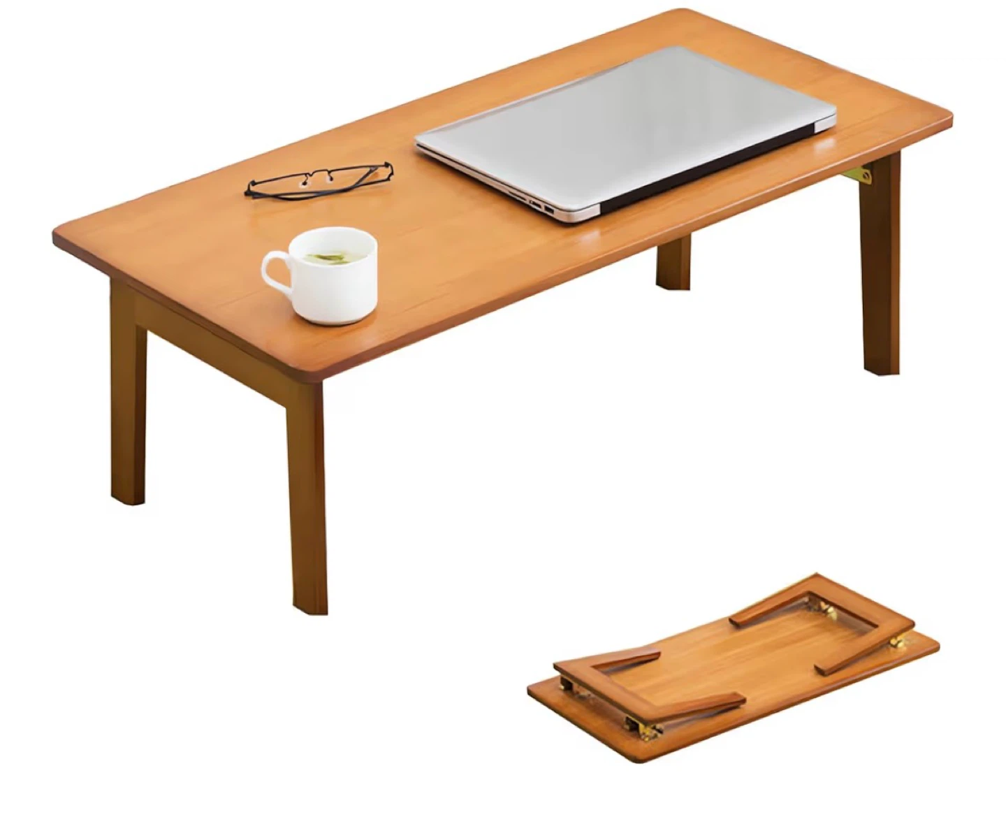 Bamboo Folding Coffee Table - 80cm x 38cm
