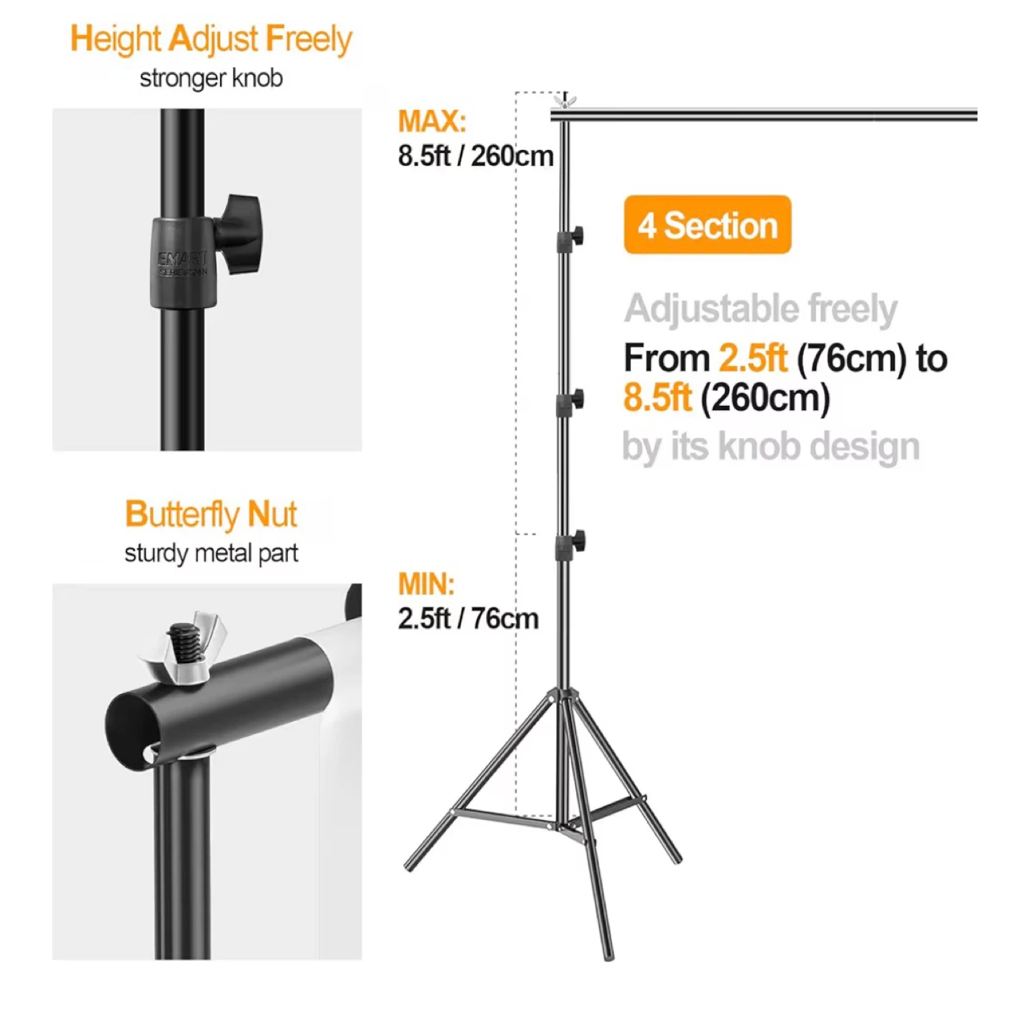 EMART Photography Background Stand Kit - photo 2