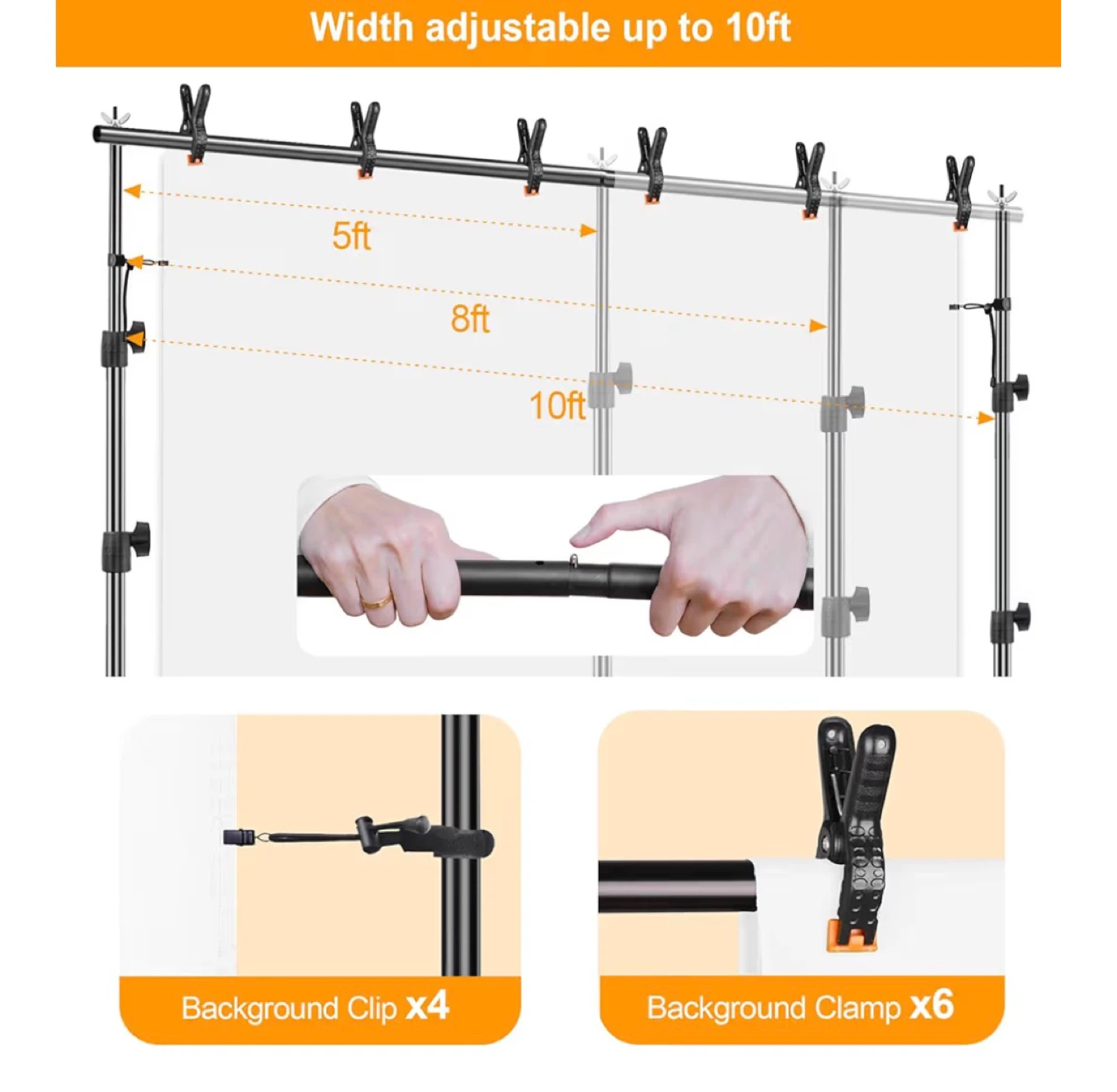 EMART Photography Background Stand Kit - photo 3