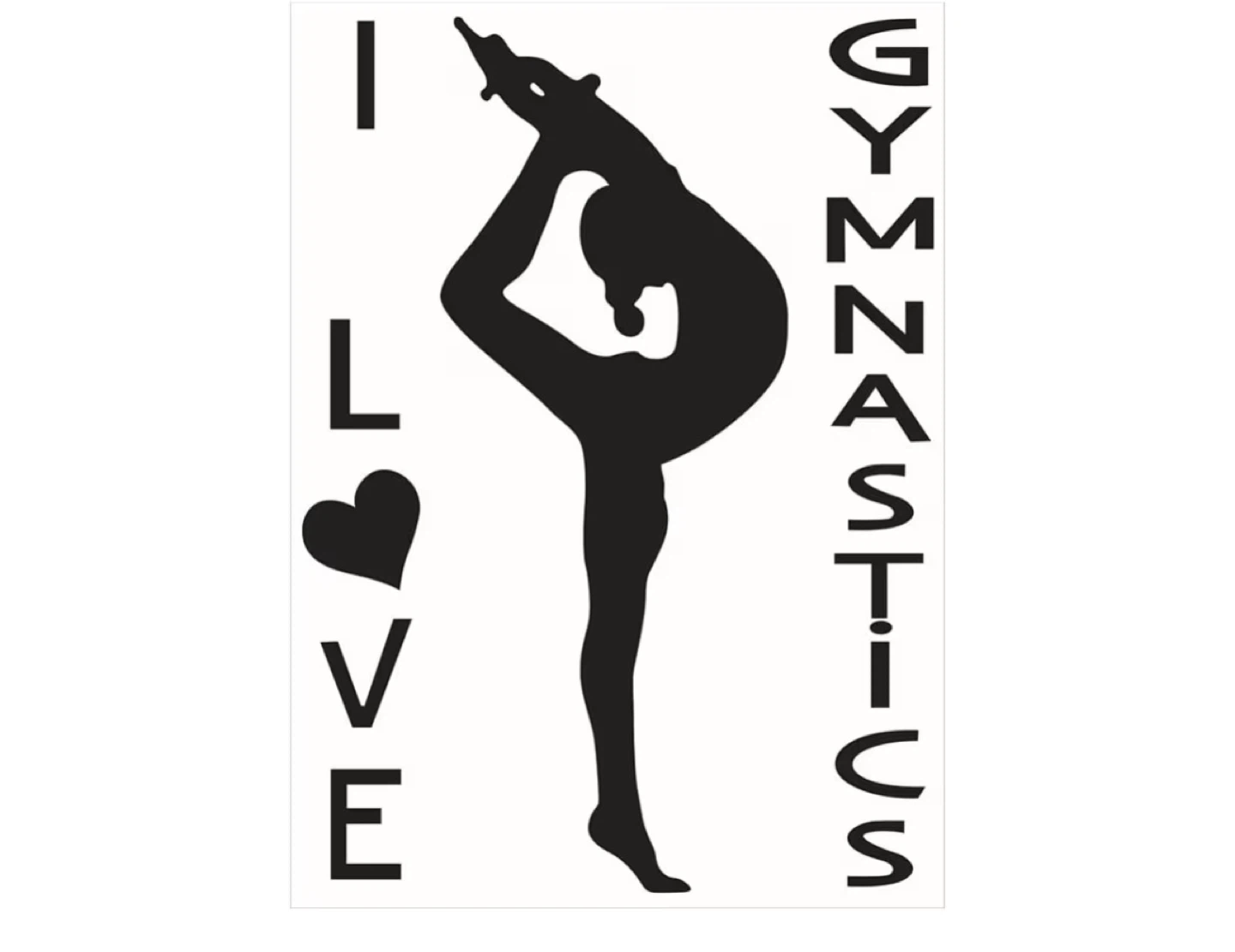 I Love Gymnastics Wall Sticker