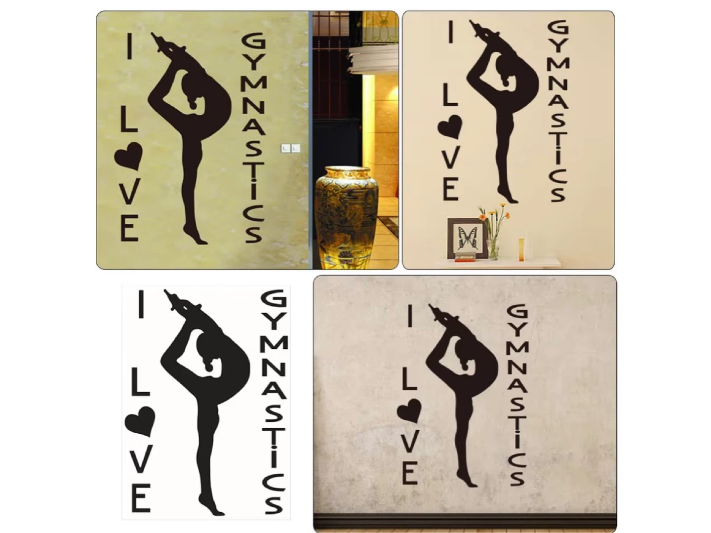 I Love Gymnastics Wall Sticker - photo 5