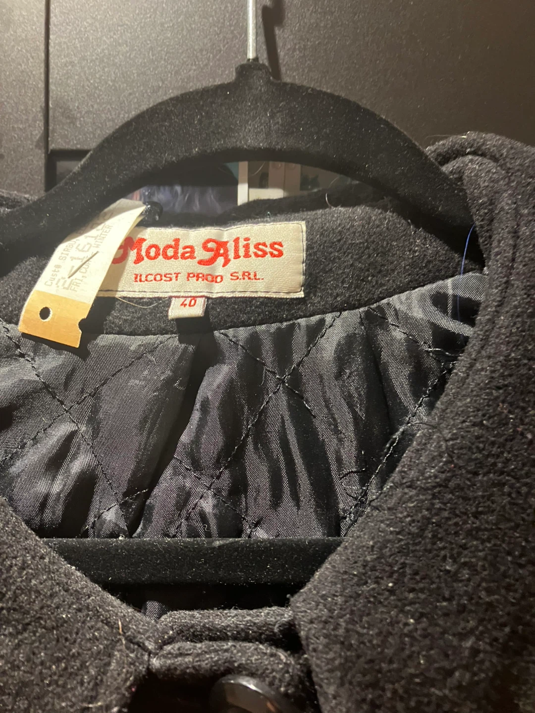 Moda Aliss Black Faux Fur Trim Maxi Coat Size 40 - photo 4