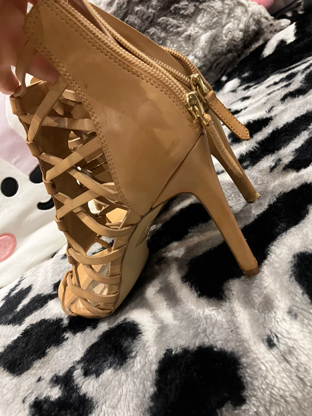 ALDO Tan Cage Strappy High Heel Sandals Size 7 - photo 3
